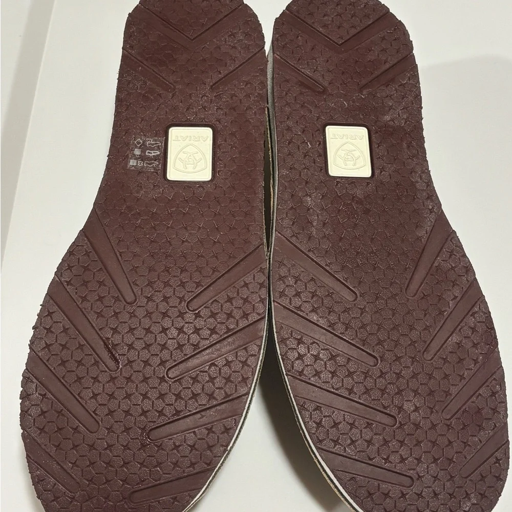 Ariat Cruiser Women's Slip-On Buffalo Print Leather Shoes Natural Taupe Size 8.5 - Picture 7 of 9